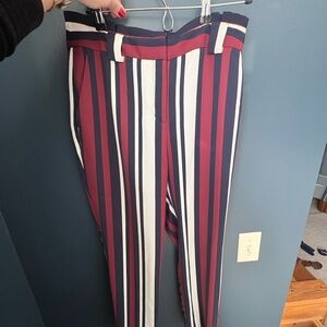 Striped Red, Navy, & White Pants